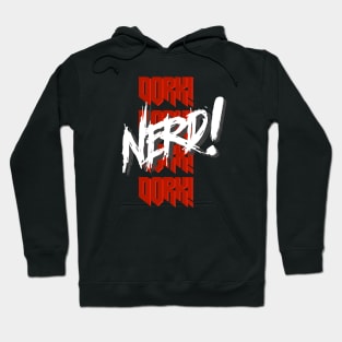 Nerd (white & red) Hoodie